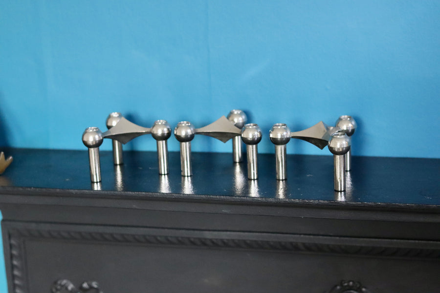 Trio of 1960's Vintage Candle Holder by Stoff Nagel Noah Ancienne