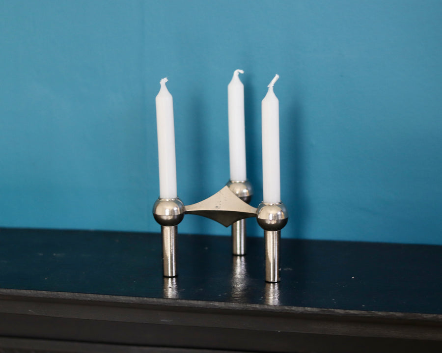 Trio of 1960's Vintage Candle Holder by Stoff Nagel Noah Ancienne