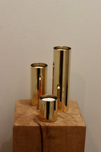 Trio of Mid-Century Brass Tea light Holders Noah Ancienne