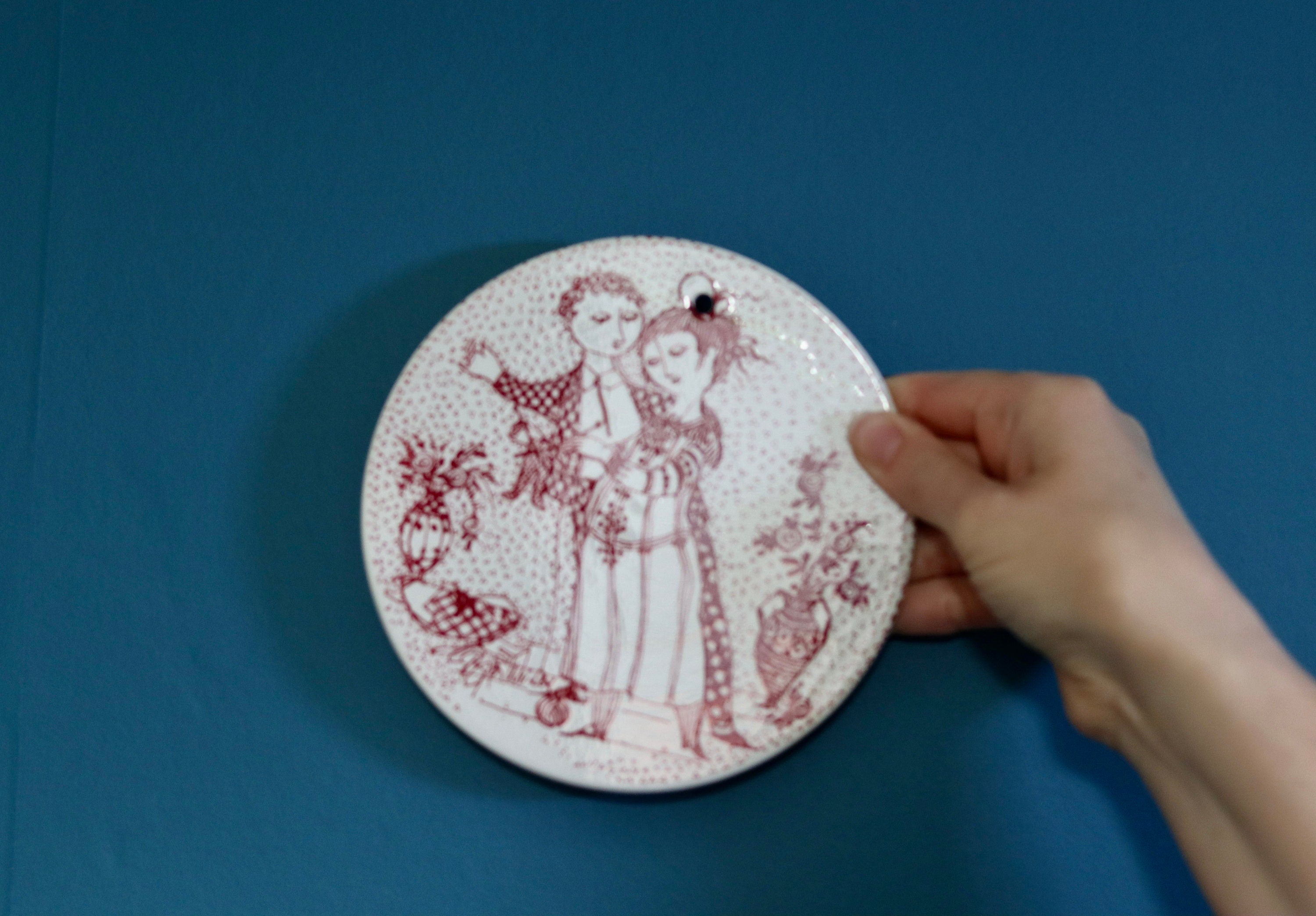 Vintage Danish Ceramic Monthly Wall Plaque by Björn Winblad Noah Ancienne