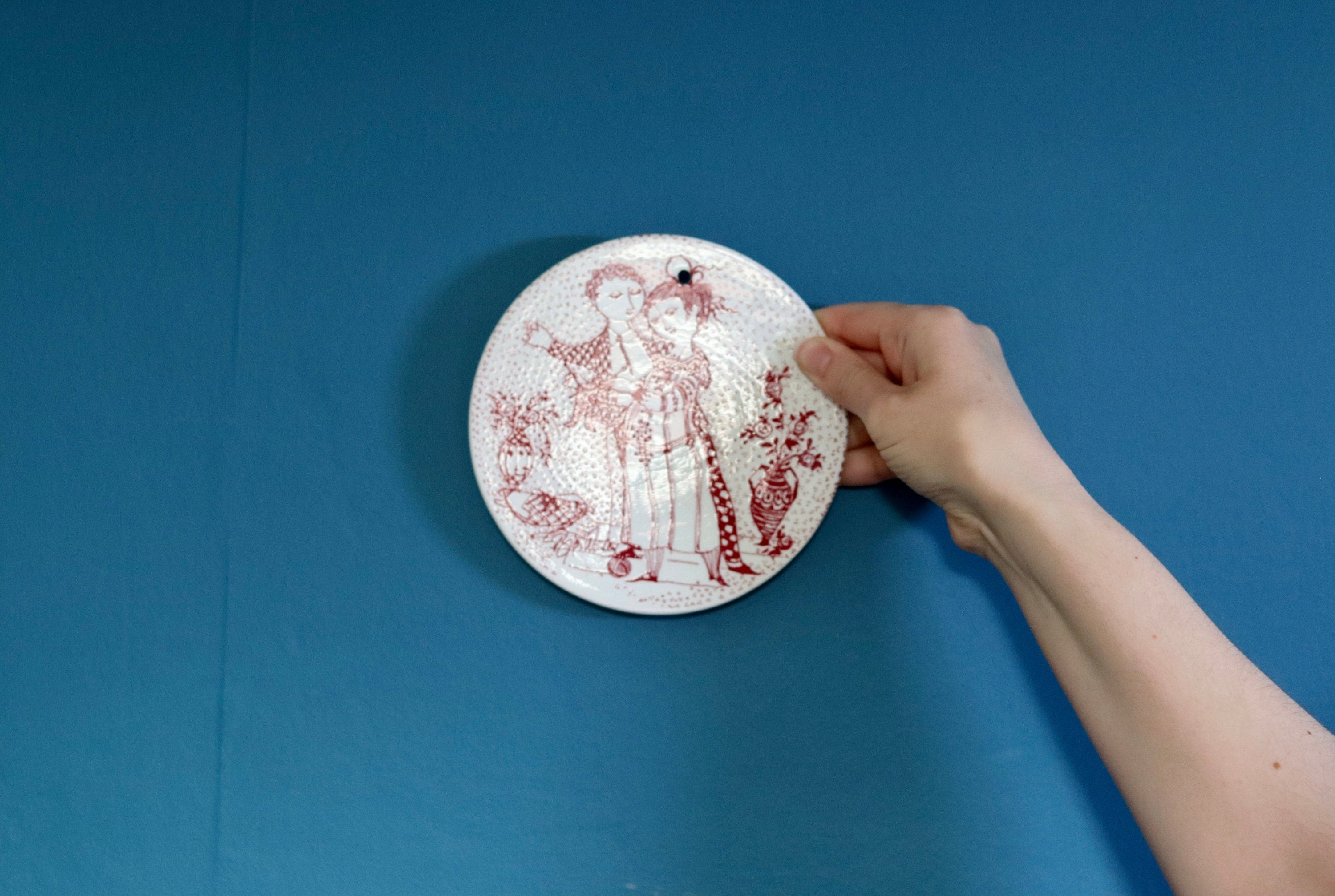 Vintage Danish Ceramic Monthly Wall Plaque by Björn Winblad Noah Ancienne