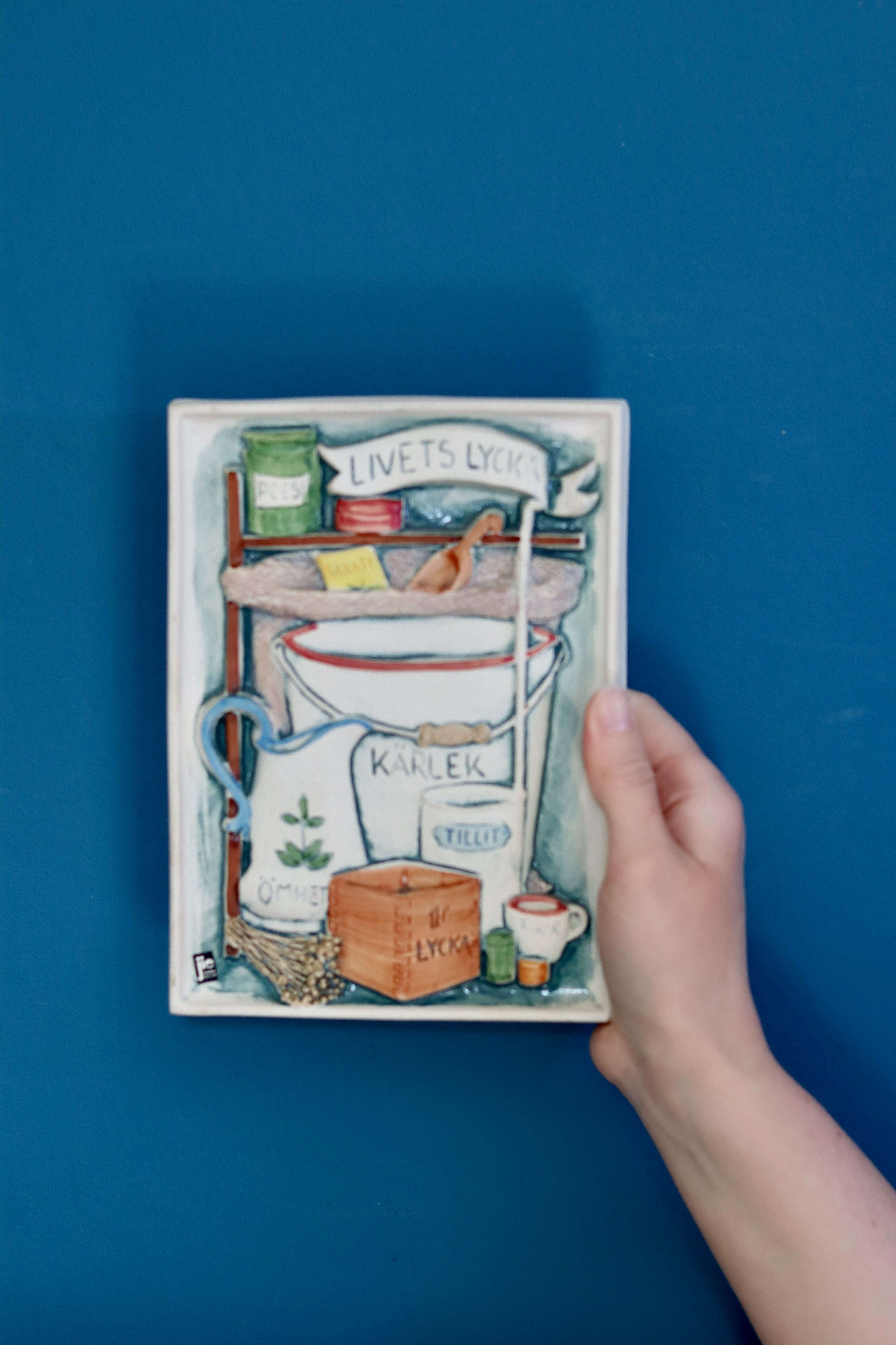 Vintage Jie Gantofa Ceramic Wall Plaque Noah Ancienne