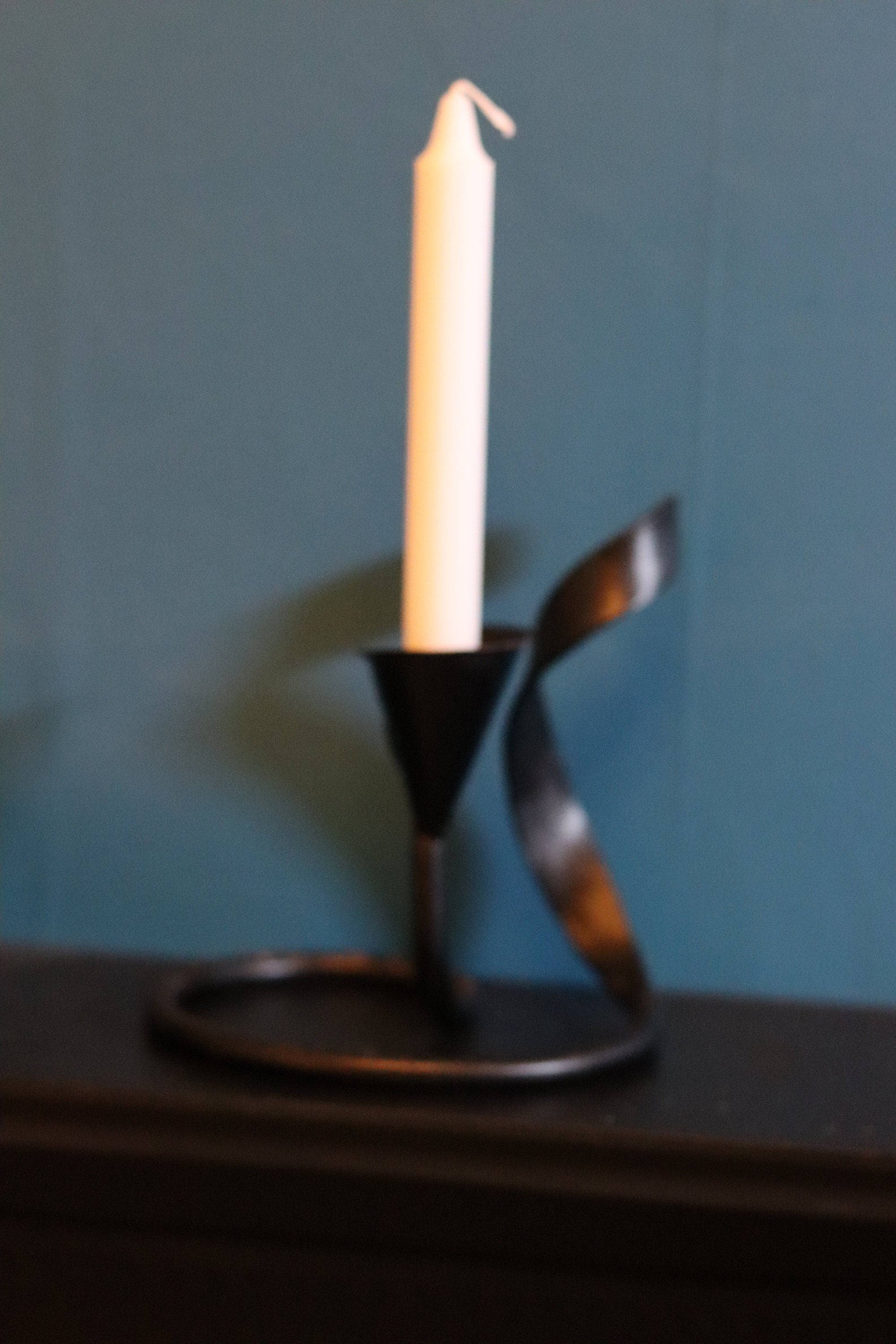 Vintage Metal Coasted Candleholder Noah Ancienne