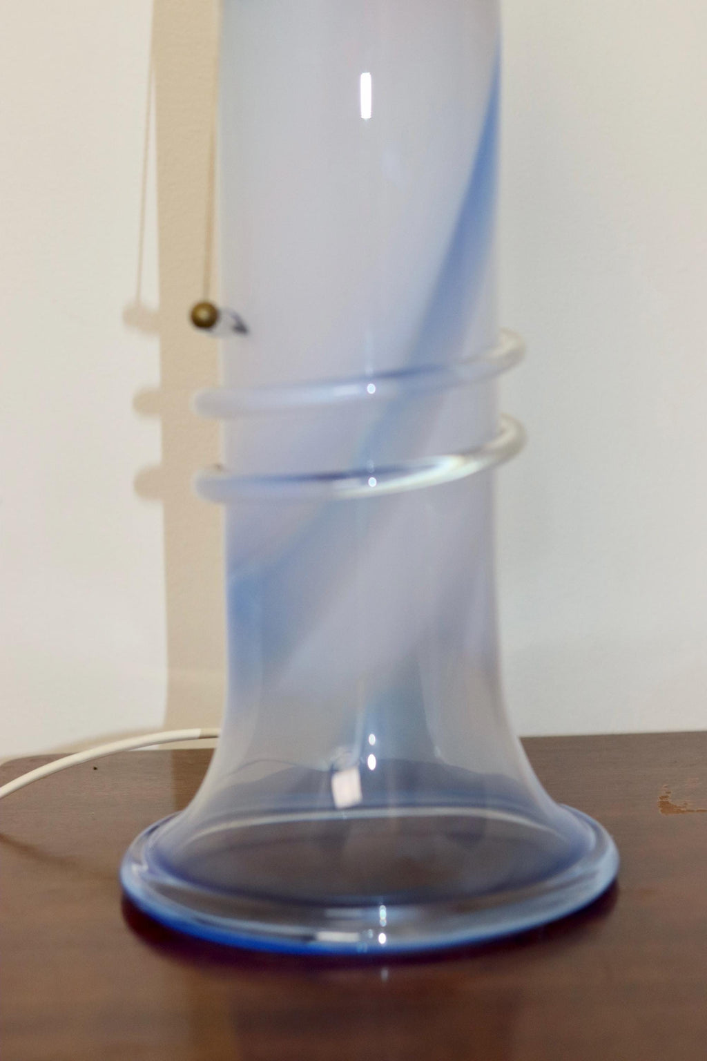 Vintage glass table lamp by Hannelore Dreutler, Studio Åhus, Sweden, 1990's Noah Ancienne