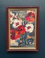 “Red Poppies and White Blossoms” by L. Stokes