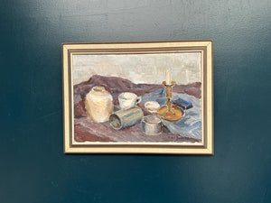 “Still Life with Candlestick” by M. Broquist