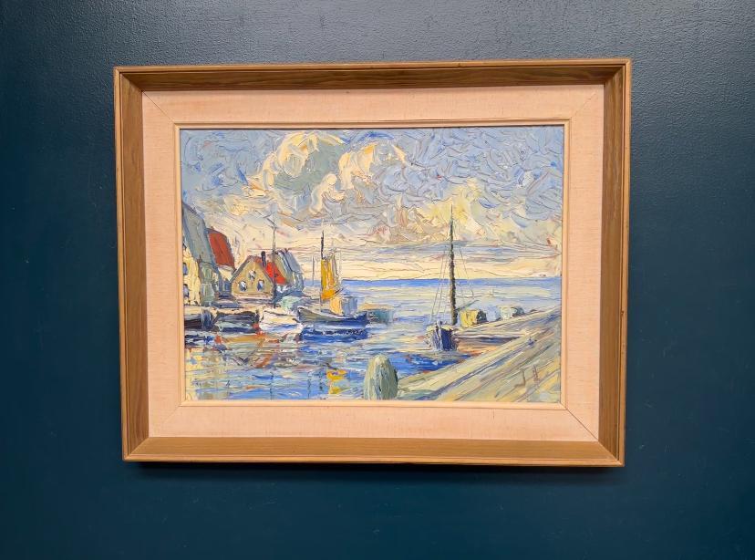 Port with Moored Sailboats