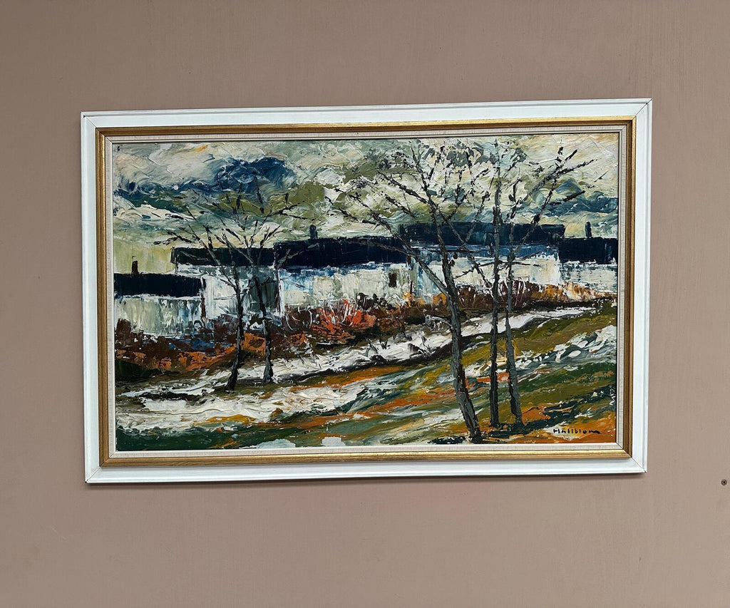 “Landscape with Houses and Trees” by Stig Hallblom
