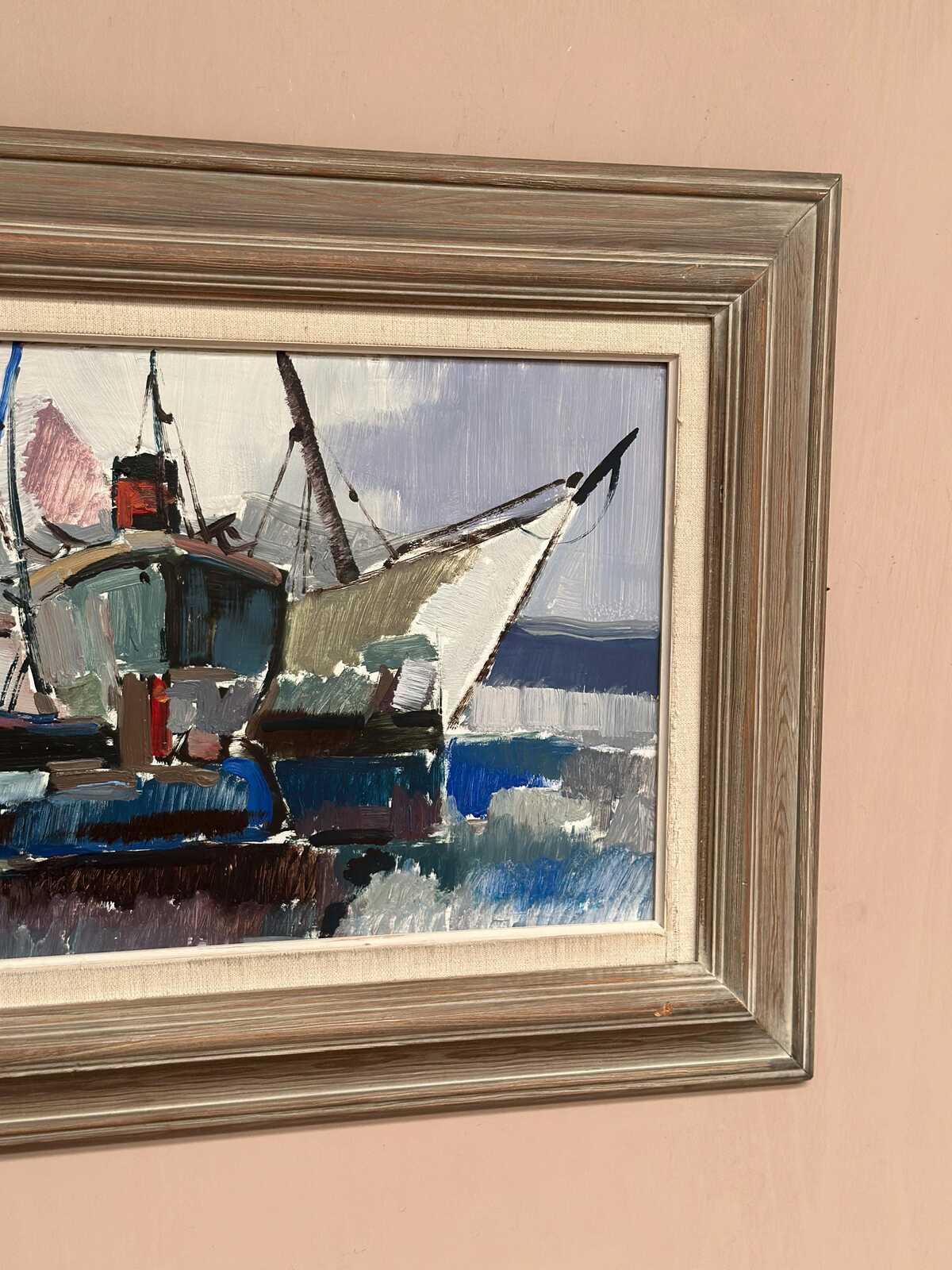“Marine Scene” attributed to Gösta Stawåsen