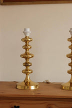 Single Swedish Brass Bobbin Table lamp