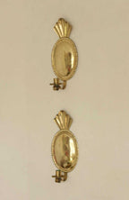 Pair Of Mid Century Swedish Brass Sconces Dated 1944