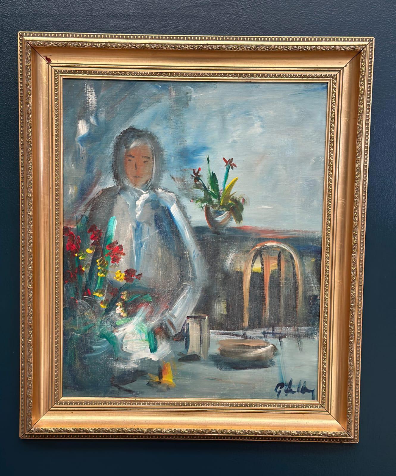 “Interior with Girl” by Göte Lundberg
