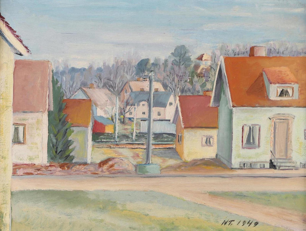 “Village Street with Houses” By N.T