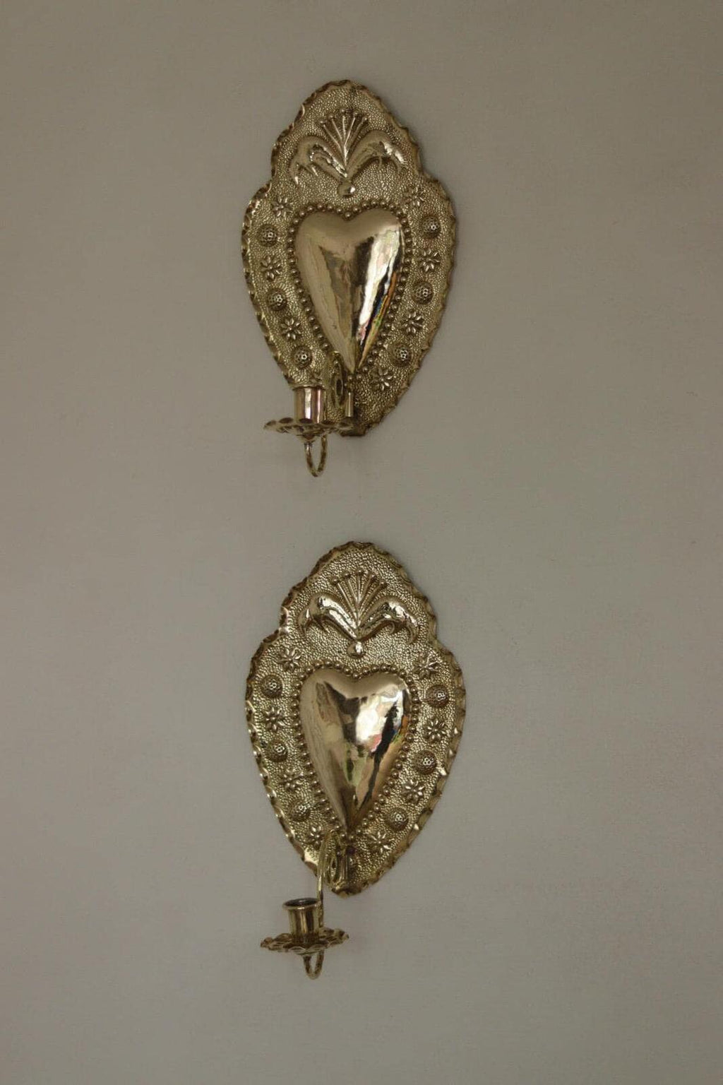 Pair Of Mid Century Swedish Brass Sconces