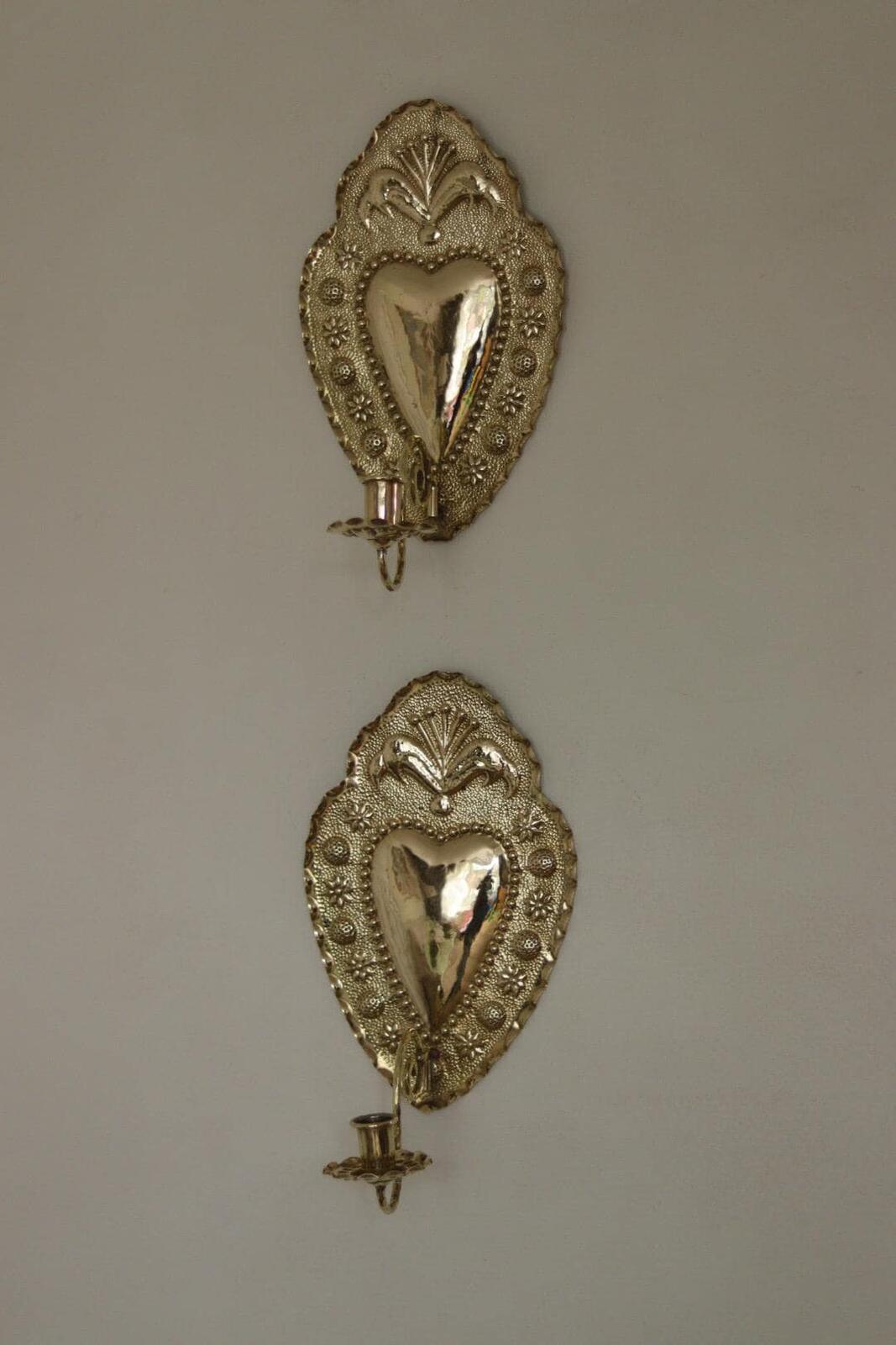 Pair Of Mid Century Swedish Brass Sconces