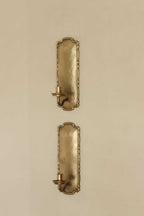 Pair Of Mid Century Style Swedish Brass Sconces by Scandia