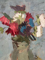 Flowers in Green Vase