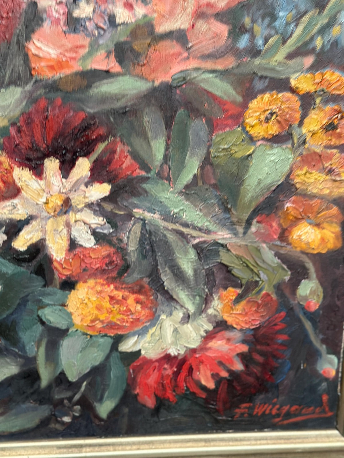 “Still Life with Flowers” by F. Wiegand