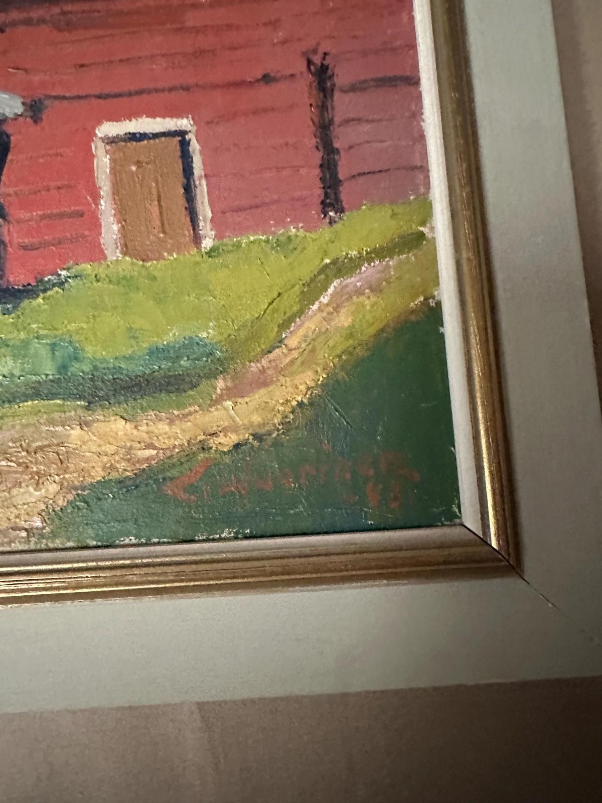 “Red Barns” by L. Wuariner