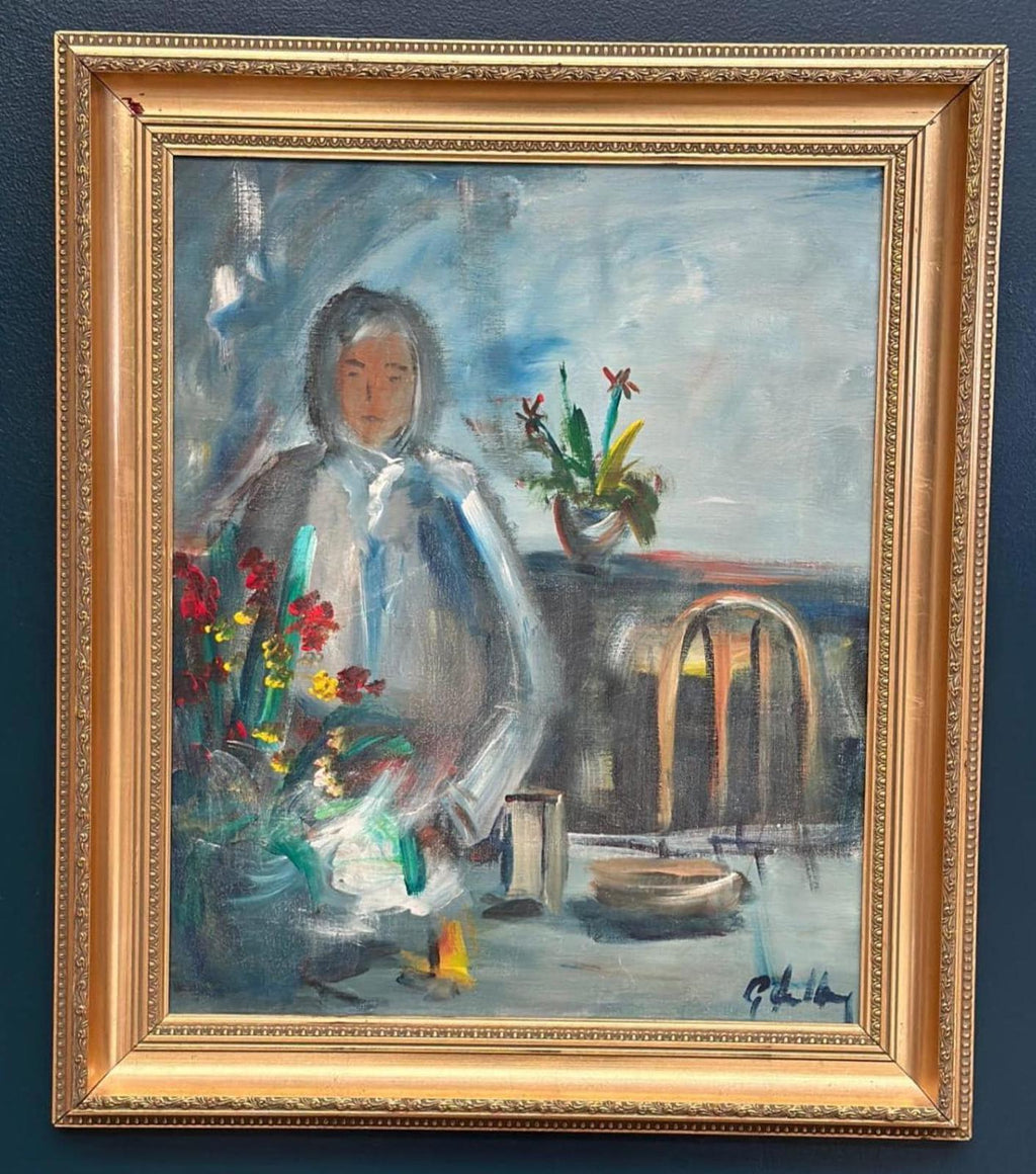 “Interior with Girl” by Göte Lundberg