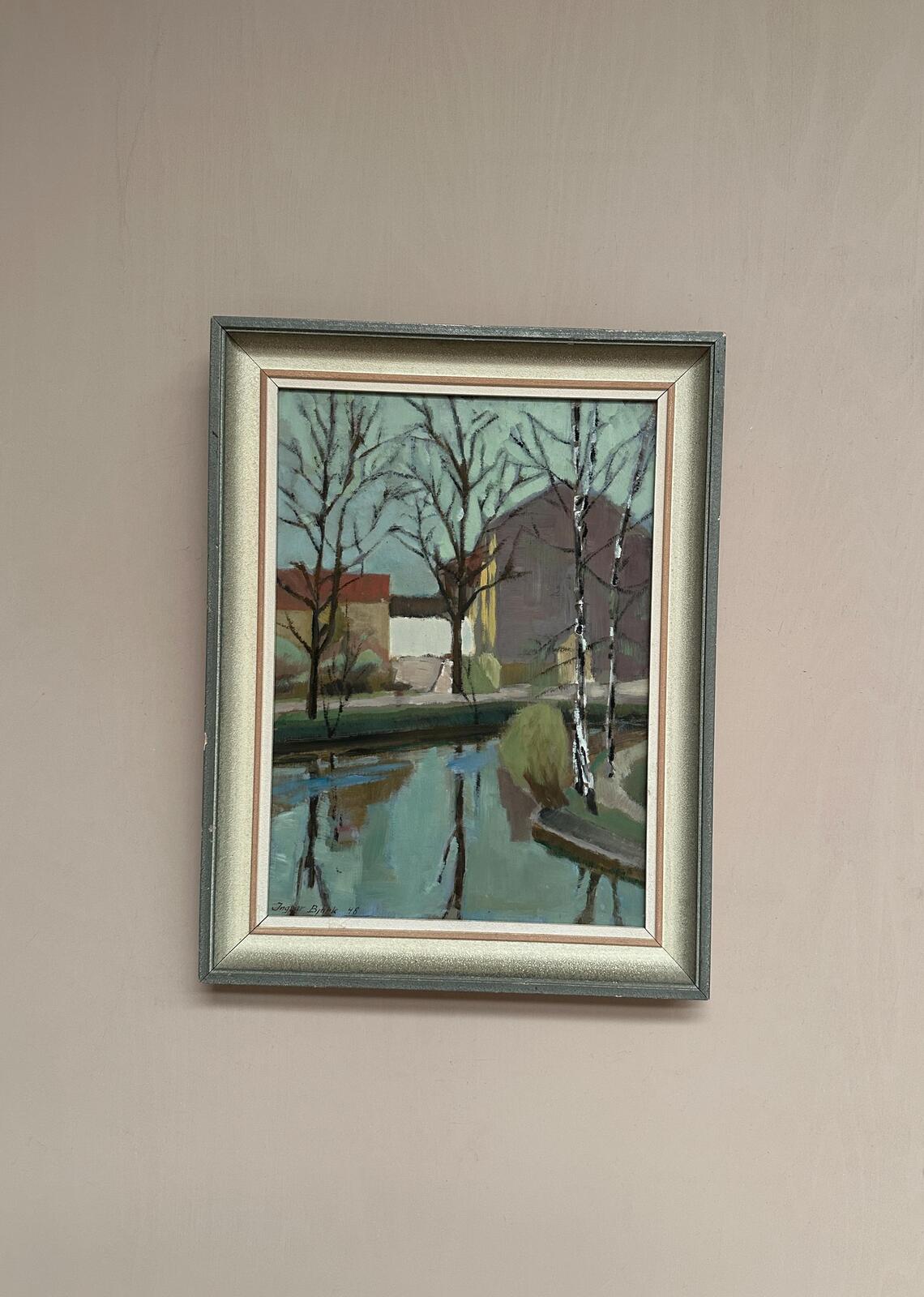 “Landscape with Trees & Buildings” by Ingvar Björk
