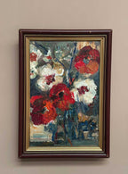 “Red Poppies and White Blossoms” by L. Stokes