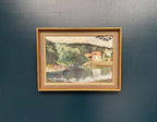 “Lake with Houses” by G. Arner