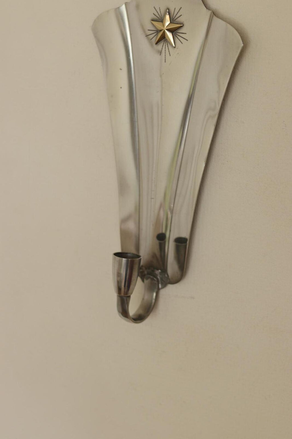 Pair Of Mid Century Swedish Pewter Sconces