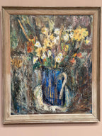 “Flowers in Blue Vase” by Sven Age