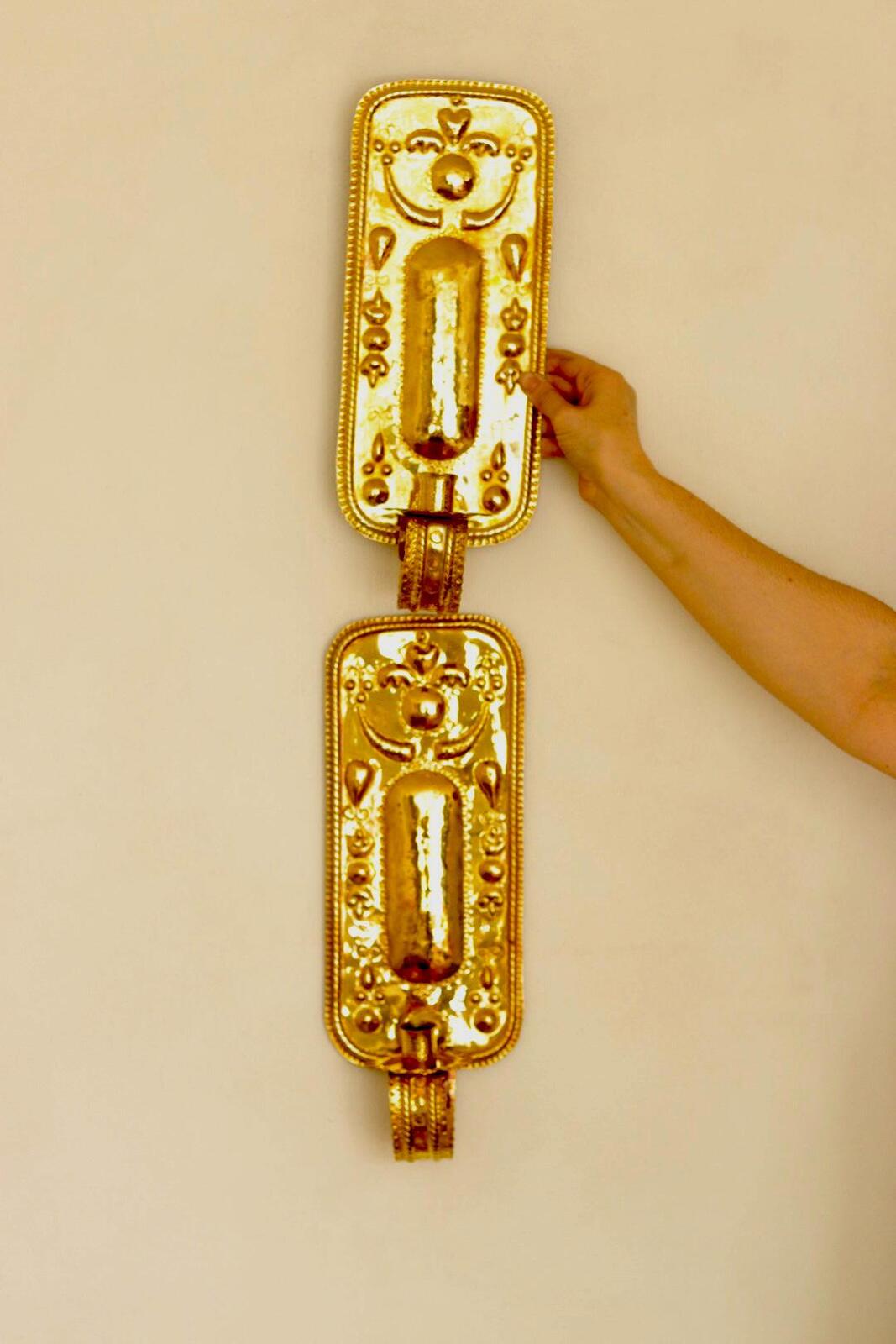 Pair Of Mid Century Swedish Brass Sconces
