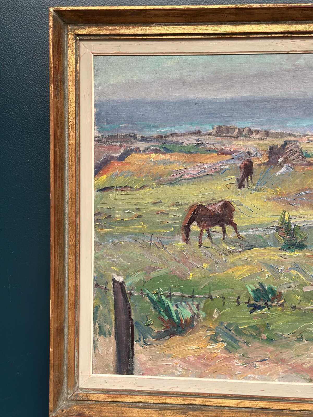 “Coastal Scene with Horses” by Georg Lodström