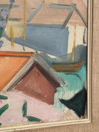 “Figure by a Fence with Flowers” by Carl Gunne