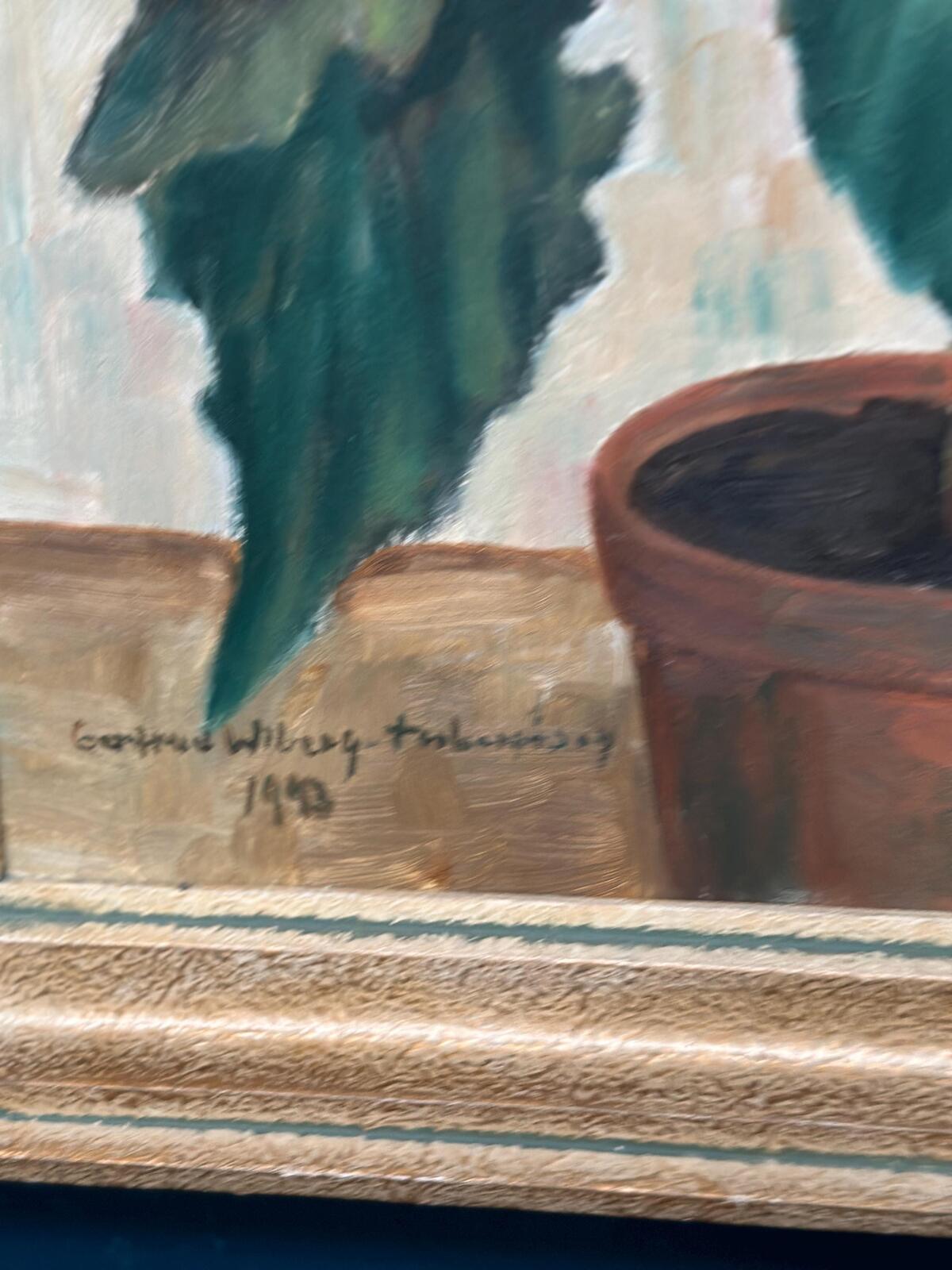 “Red Flower in Pot” by Gertrud Wiberg