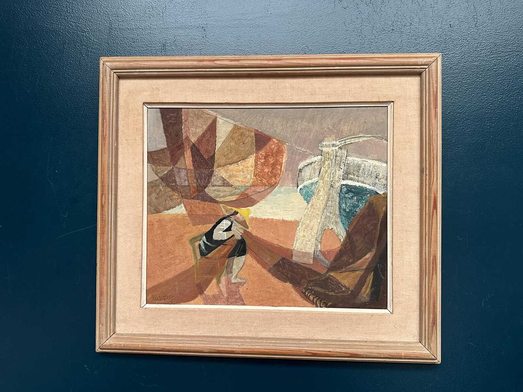 “Figure with Boats” by Nils Öst (1908–1982)