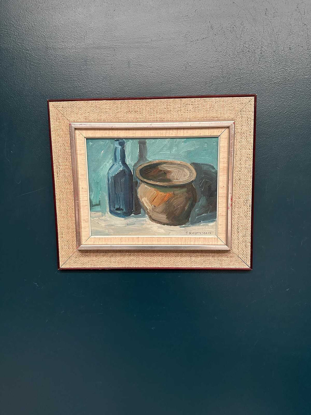 “Pot and Blue Bottle” by Viktor Rasmussen