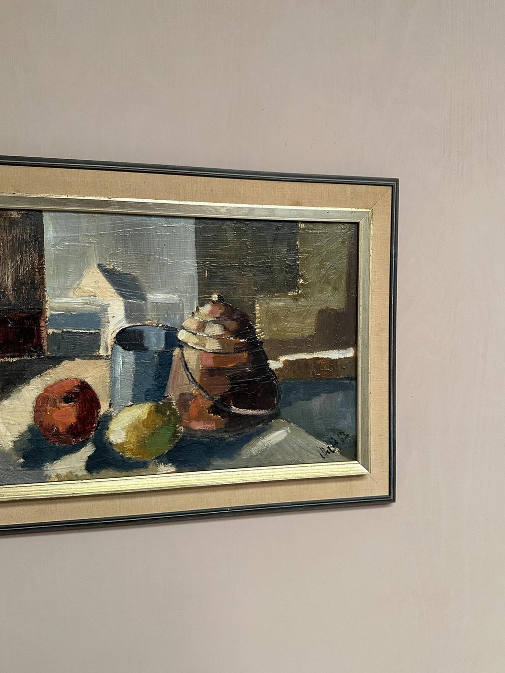 Original Swedish Oil on Panel – “Still Life” Attributed to Åke Wilhelm Andersson –1962 – Vintage & Framed – 63 × 54 cm (24.8" × 21.3")