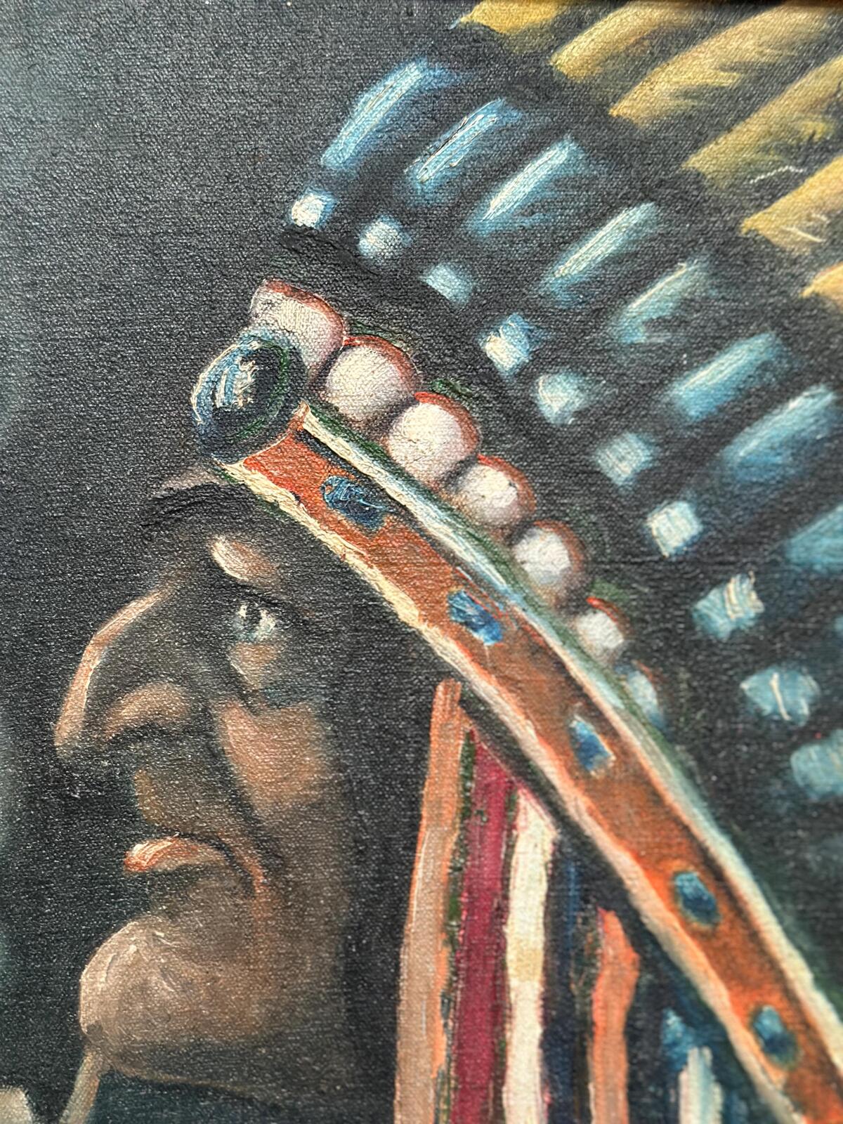 Native American with Pipe
