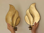 Pair Of Mid Century Swedish Brass Sconces