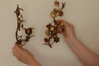 Pair of Mid-Century Italian Gilded Metal Sconces
