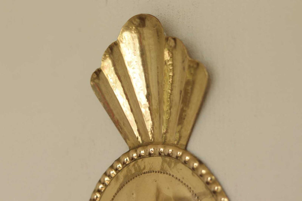 Pair Of Mid Century Swedish Brass Sconces Dated 1944