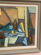 “Still Life with Jug and Bottles” by Martin Lindberg