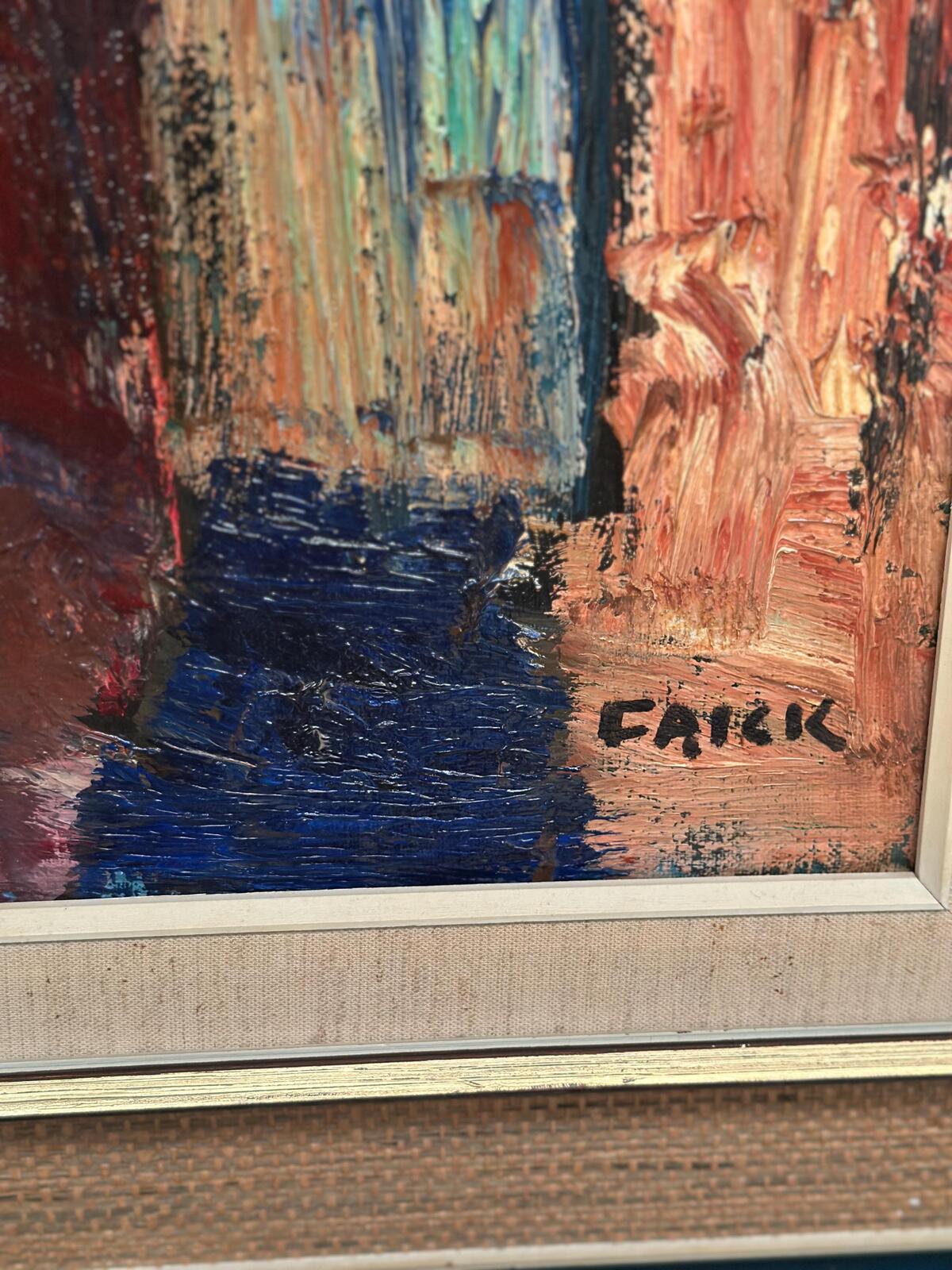“Abstract Figures with Buildings” by Gösta Falck