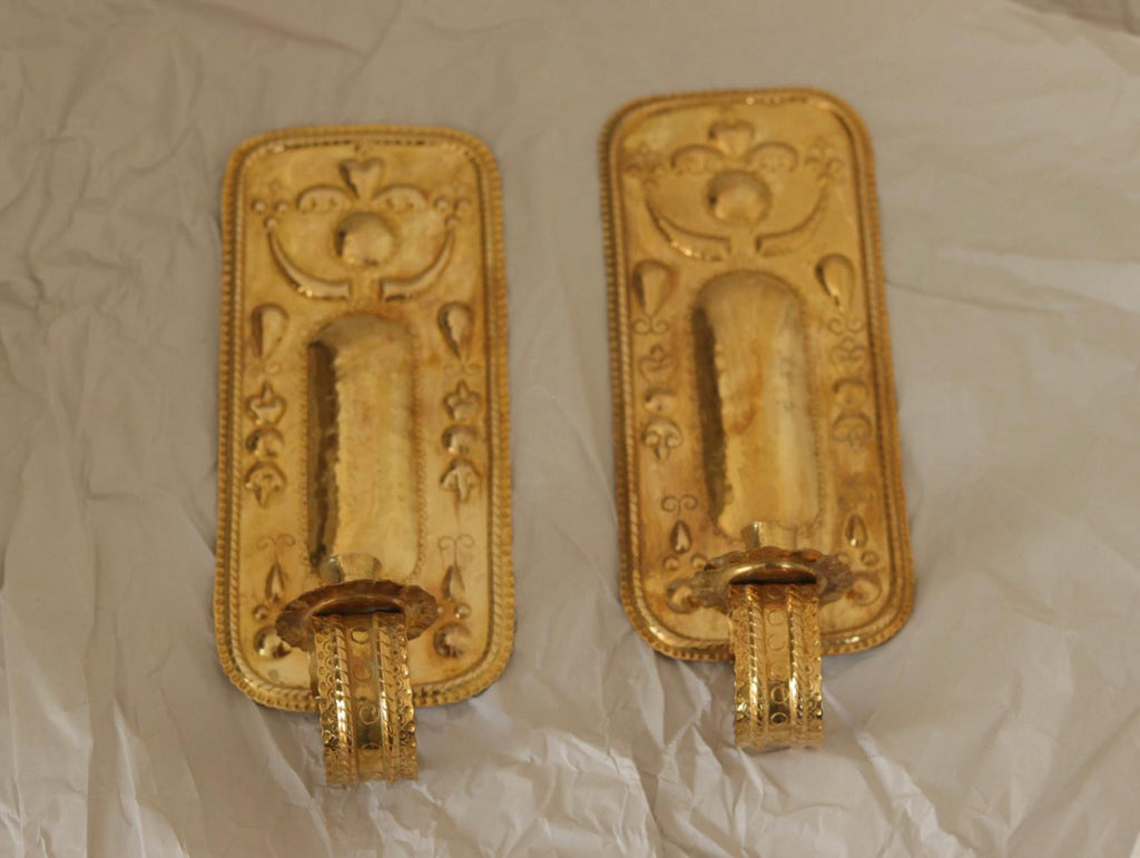 Pair Of Mid Century Swedish Brass Sconces
