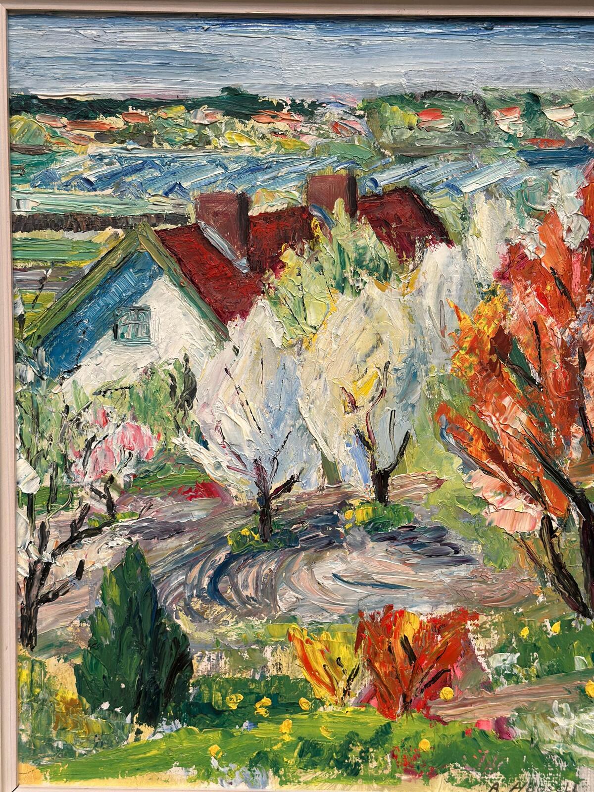 Landskap med hus” by Birgitta Högsell