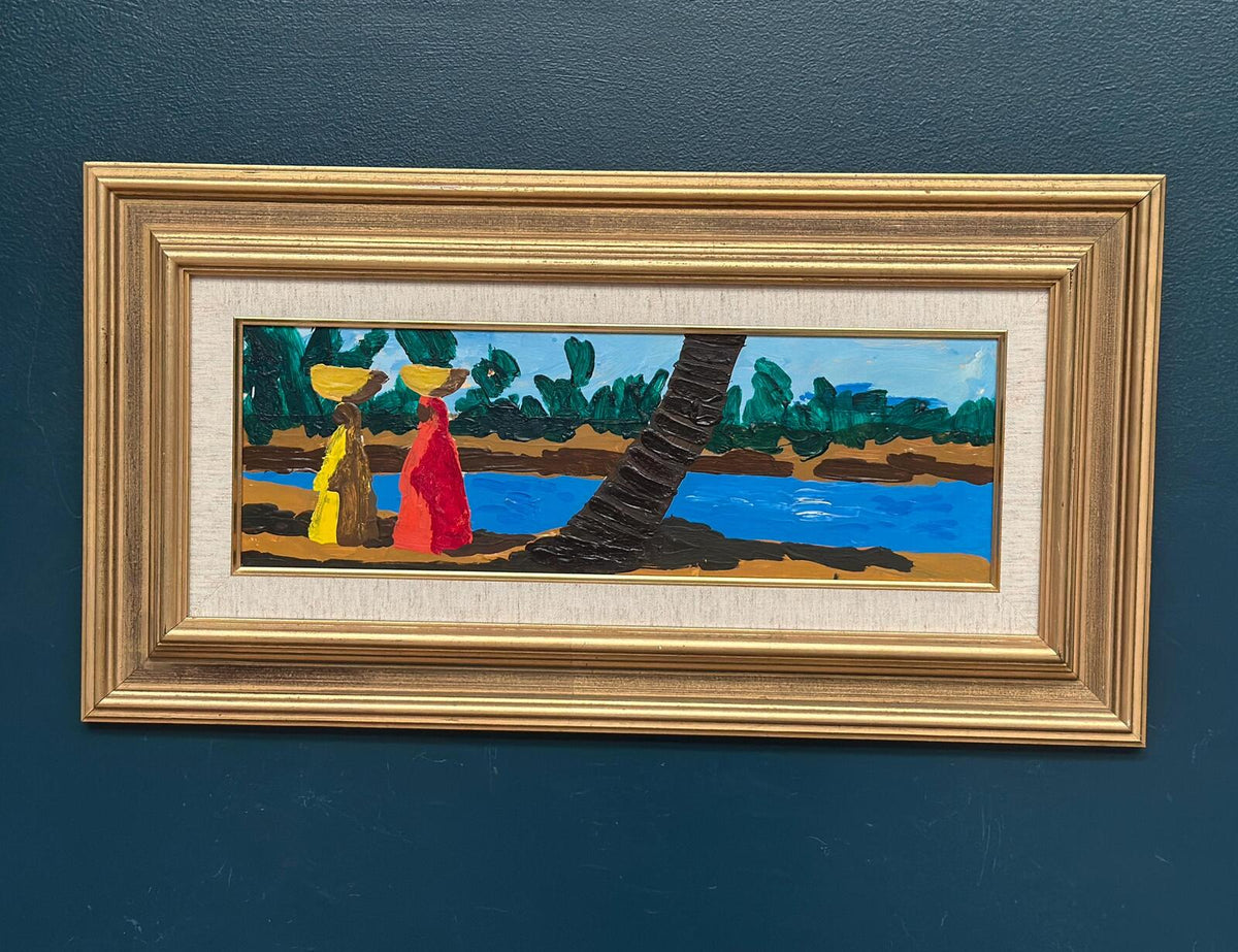 “Female Figures by a Stream” Attributed to Lars Norrman