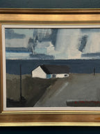 “Coastal Motif with Houses” by Egon Møldrup