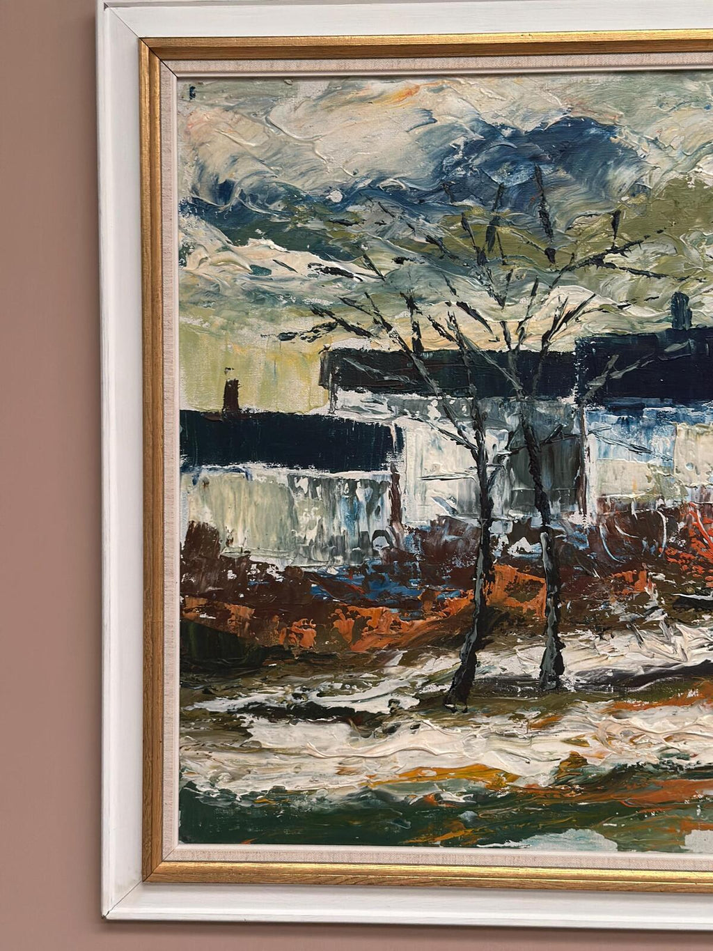 “Landscape with Houses and Trees” by Stig Hallblom