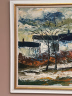 “Landscape with Houses and Trees” by Stig Hallblom
