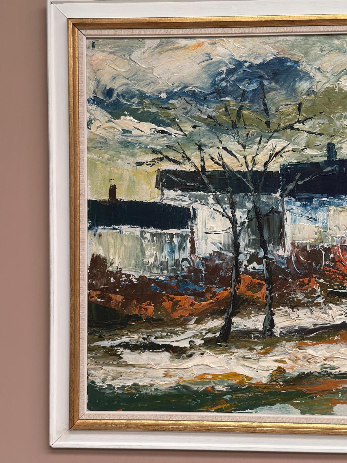 “Landscape with Houses and Trees” by Stig Hallblom