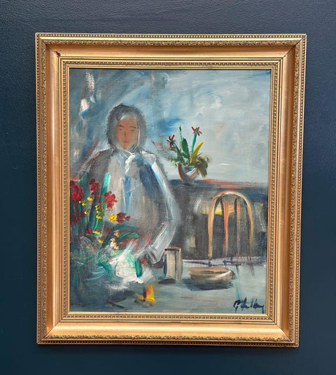 “Interior with Girl” by Göte Lundberg